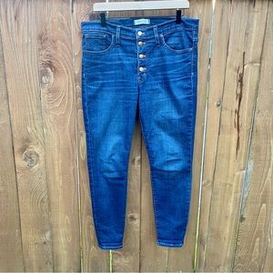 Madewell 9” High-Rise Skinny Button fly Size 31